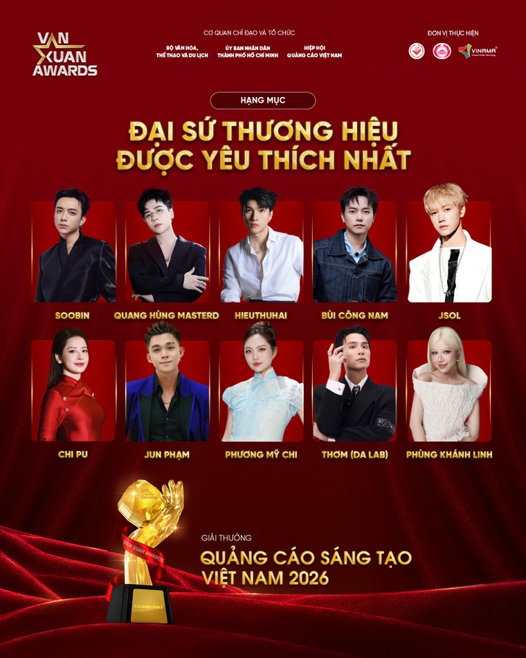 Vạn Xuân Awards 2026 mở cổng bình chọn Đại sứ Thương hiệu được yêu thích nhất và KOL nổi bật của năm ảnh 1