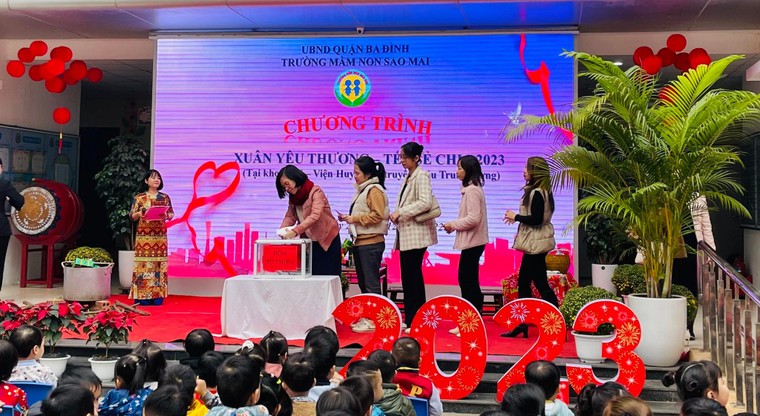 Sôi nổi chuỗi hoạt động chào Xuân của cô trò trường Mầm non Sao Mai ảnh 1