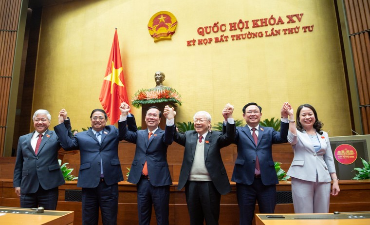 Chùm ảnh: Lễ tuyên thệ nhậm chức của Chủ tịch nước Võ Văn Thưởng ảnh 7