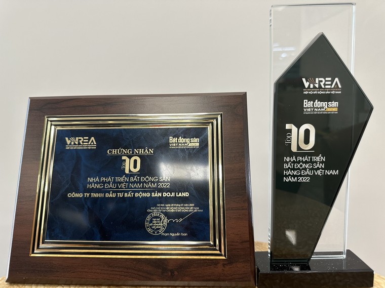 DOJI LAND lọt Top 10 nhà phát triển bất động sản hàng đầu Việt Nam 2022 ảnh 1