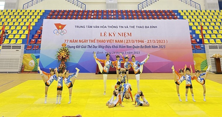 Quận Ba Đình - Hà Nôi: Chung kết Giải thể dục nhịp điệu khối mầm non năm 2023 ảnh 1
