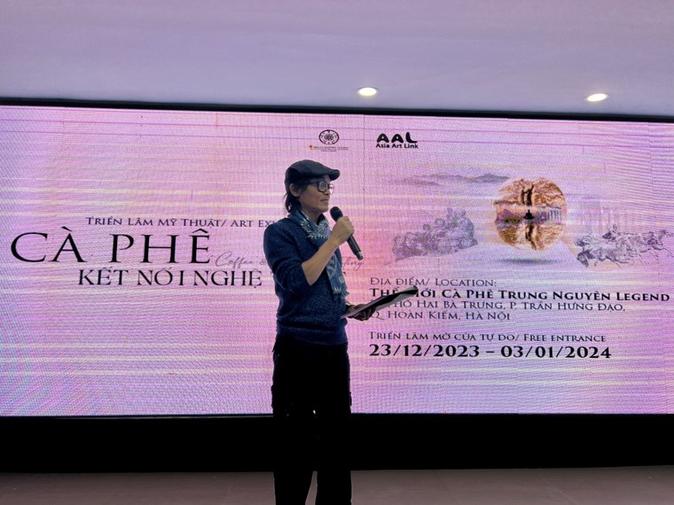 Ấn tượng không gian triển lãm mỹ thuật "Cà phê kết nối nghệ thuật" ảnh 4