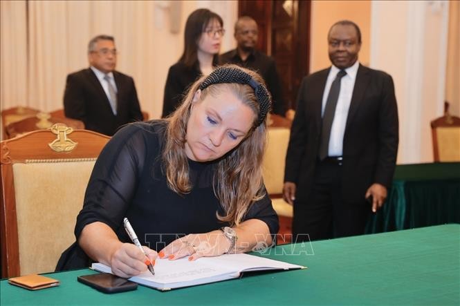 Đại sứ các nước viết sổ tang bày tỏ niềm tiếc thương Tổng Bí thư Nguyễn Phú Trọng ảnh 14