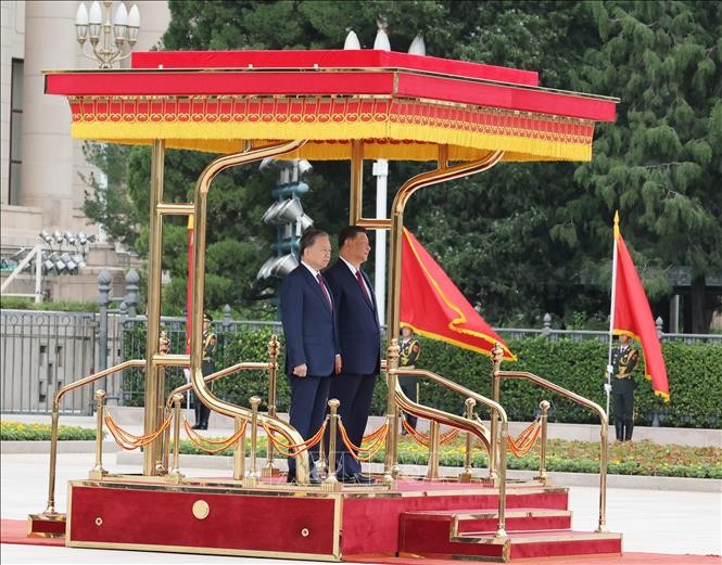 Lễ đón Tổng Bí thư, Chủ tịch nước Tô Lâm và Phu nhân thăm cấp Nhà nước tới Trung Quốc ảnh 4