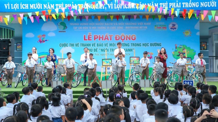Phát động Cuộc thi vẽ tranh về Bảo vệ môi trường trong học đường - Chủ đề "Ngôi trường xanh" ảnh 3