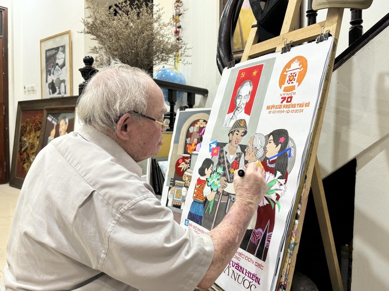 Hà Nội hào hoa, thanh lịch trong tranh cổ động ảnh 1