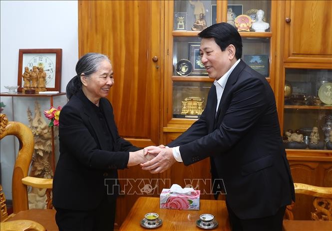 Chủ tịch nước Lương Cường chúc Tết, tri ân các đồng chí nguyên lãnh đạo Đảng, Nhà nước ảnh 1