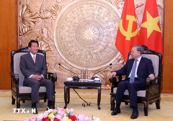 Tổng Bí thư Tô Lâm tiếp nguyên Đại sứ đặc biệt Việt Nam-Nhật Bản ảnh 1