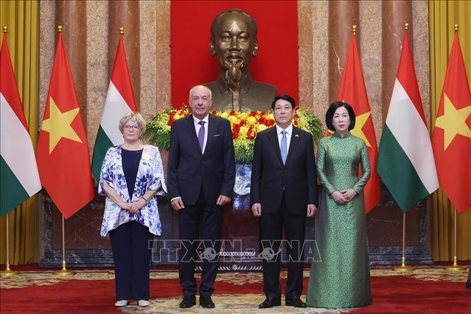 Chủ tịch nước Lương Cường chủ trì lễ đón chính thức Tổng thống Hungary ảnh 2