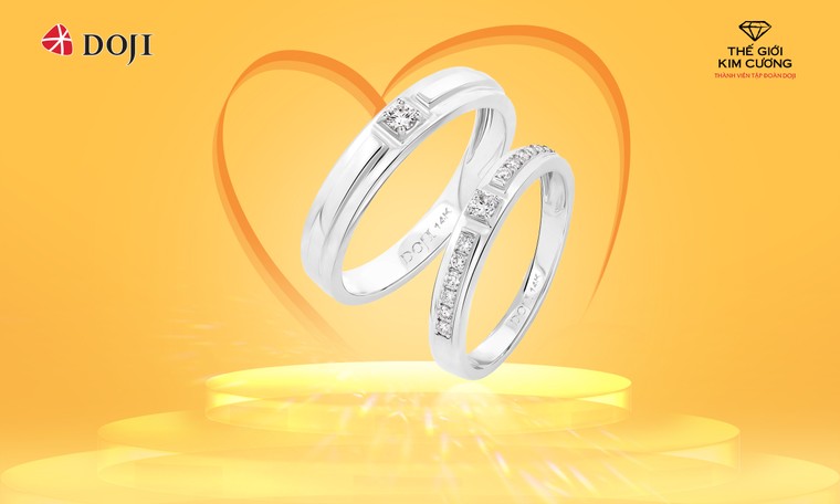 Mùa yêu rực rỡ, DOJI và Thế giới kim cương ưu đãi lớn cho combo trang sức cưới ảnh 1