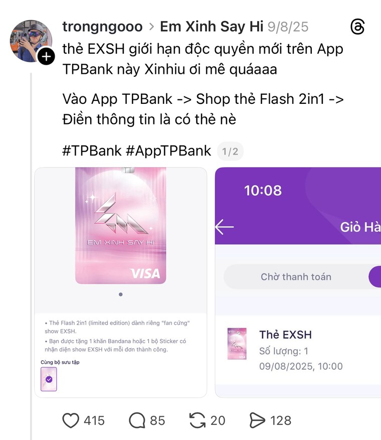 App TPBank khẳng định vị thế ngân hàng số “chuẩn gu” Gen Z cùng Em Xinh Say Hi ảnh 3