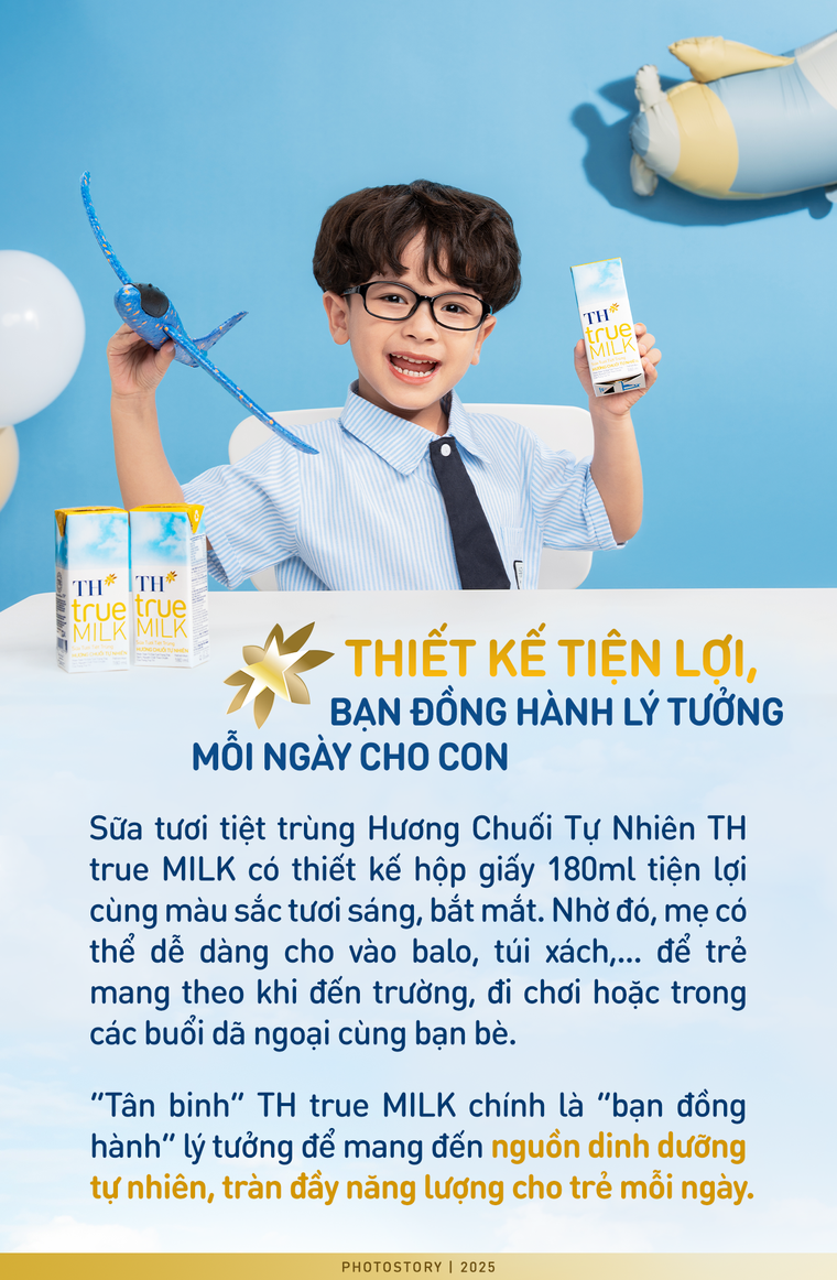 Đổi vị cho bé với sữa tươi tiệt trùng TH true MILK mới: Thơm ngậy hương chuối lại hoàn toàn từ thiên nhiên ảnh 3