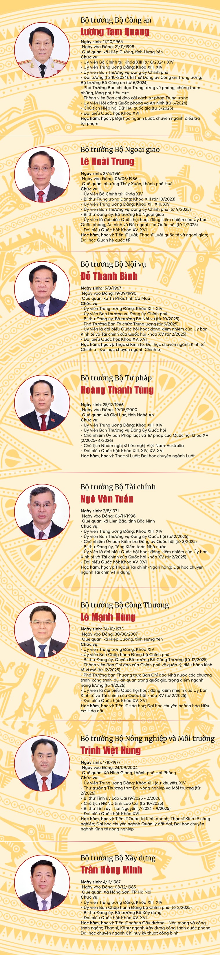 Infographic: Các thành viên Chính phủ nhiệm kỳ 2026-2031 ảnh 2