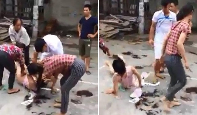 Vĩnh Phúc: Lộ diện nhóm người lột đồ, cắt tóc cô gái giữa đường ảnh 1