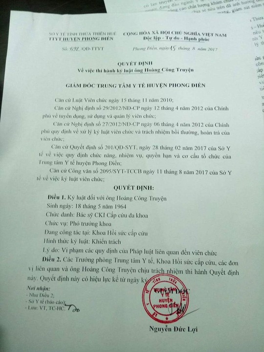 Xử phạt bác sĩ chê bộ trưởng: Quá đáng! ảnh 1