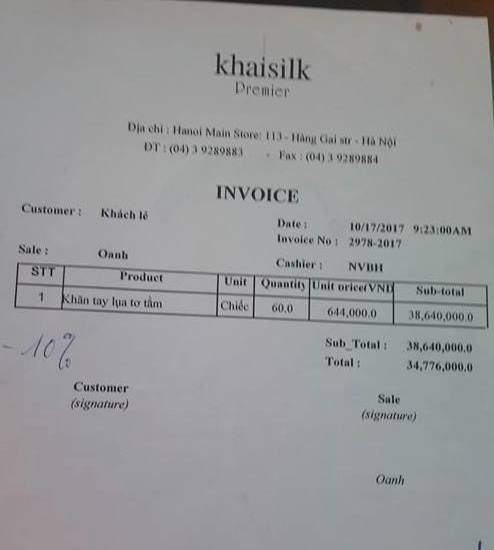 Khải Silk nhập lụa Trung Quốc rồi thay mác Việt Nam bán cho khách hàng? ảnh 1