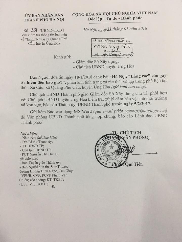 Hà Nội: Chủ tịch Nguyễn Đức Chung chỉ đạo xử lý 'làng rác' Xà Cầu ảnh 1