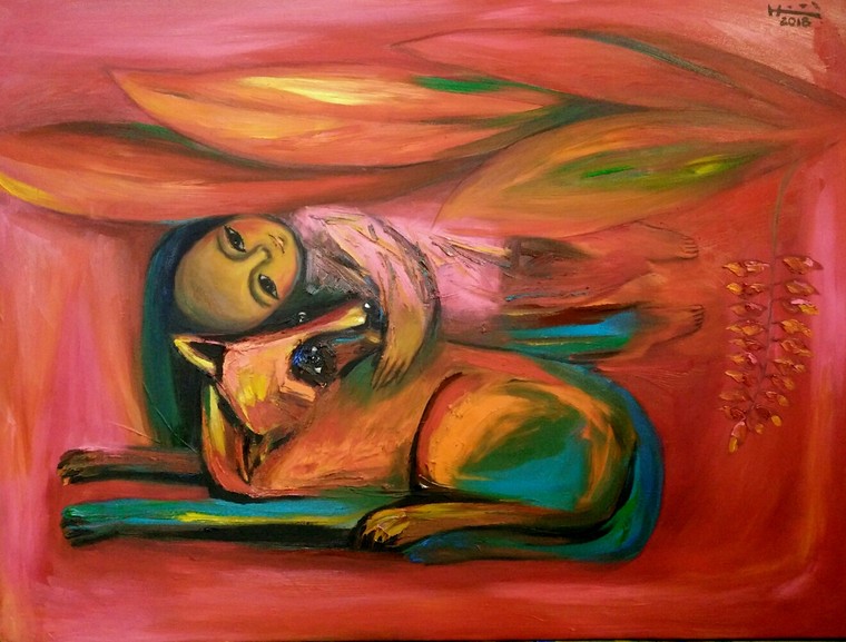 Những bức tranh mang năng lượng hạnh phúc của hoạ sĩ Nguyễn Hiển ảnh 4