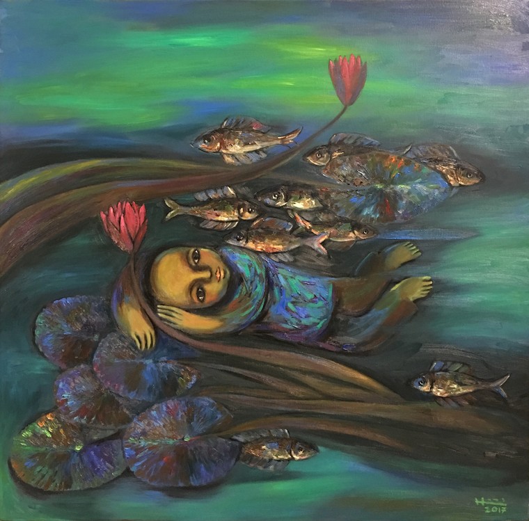 Những bức tranh mang năng lượng hạnh phúc của hoạ sĩ Nguyễn Hiển ảnh 5