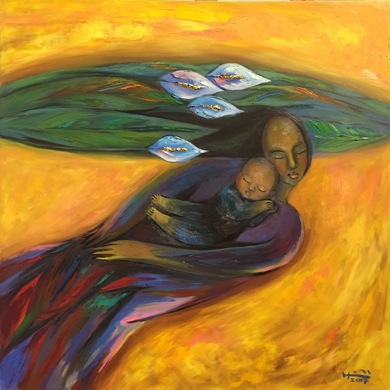 Những bức tranh mang năng lượng hạnh phúc của hoạ sĩ Nguyễn Hiển ảnh 6