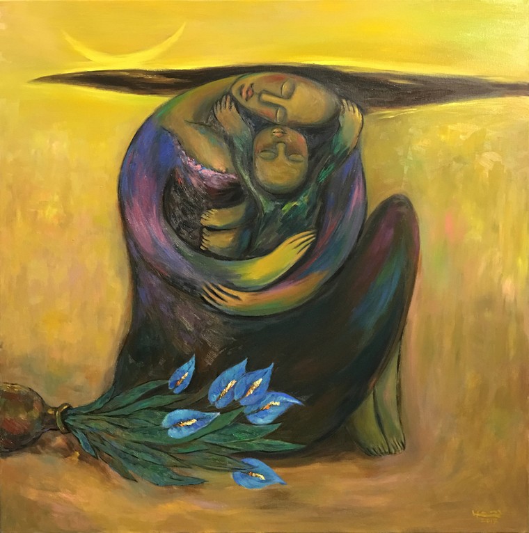 Những bức tranh mang năng lượng hạnh phúc của hoạ sĩ Nguyễn Hiển ảnh 9