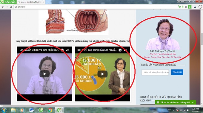 Công ty Ecoparth Việt Nam đang lợi dụng uy tín của bác sĩ để quảng cáo thực phẩm chức năng Bifina? ảnh 2