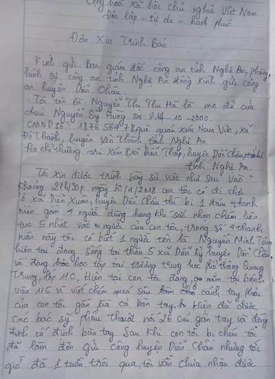 Nghệ An: Đi chơi bị chém đứt lìa cánh tay ảnh 1