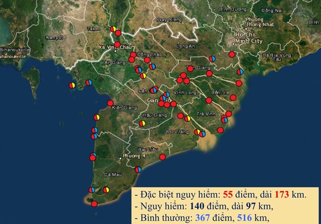 55 điểm sạt lở đặc biệt nguy hiểm ở đồng bằng sông Cửu Long ảnh 1