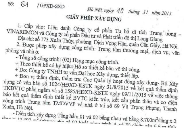 Dự án Rivera Park 69 Vũ Trọng Phụng: Nguồn gốc đất mập mờ, chưa hoàn thiện đã đưa vào sử dụng? ảnh 2