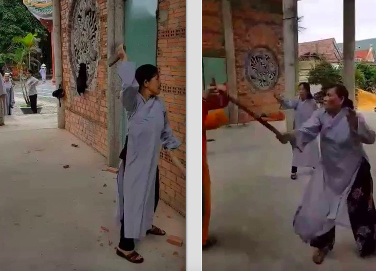 Bà Rịa-Vũng Tàu: Bổ nhiệm trụ trì chồng chéo, Phật tử đánh nhau ngay tại cửa chùa ảnh 3