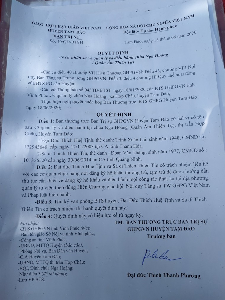 ‘Sóng ngầm’ chưa dứt ở chùa Nga Hoàng? ảnh 5