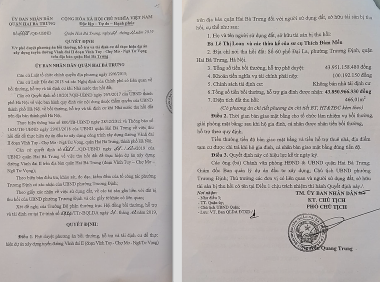 Quận Hai Bà Trưng: Nhiều bất cập trong việc bồi thường giải phóng mặt bằng tại chùa Diệu Nam ảnh 4