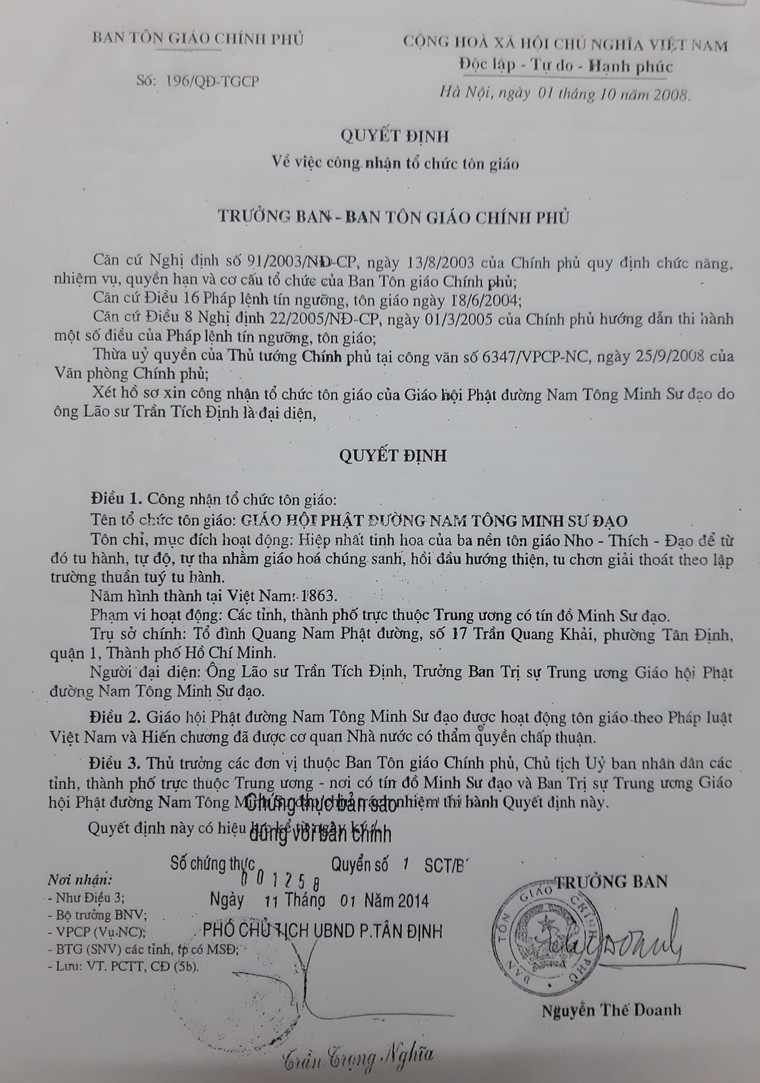 Ai là người đủ pháp lý nhận tiền bồi thường của chùa Diệu Nam? ảnh 1