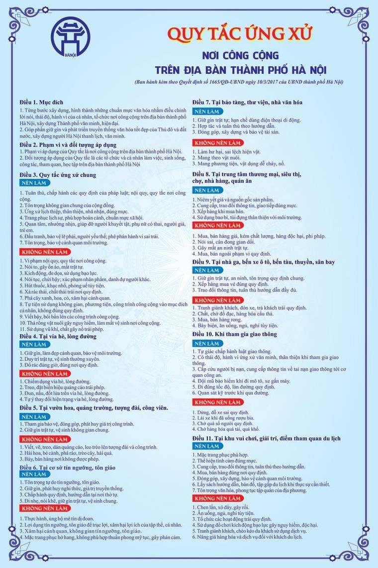 Quy tắc ứng xử: Tạo nét văn hoá riêng cho Hà Nội ảnh 1