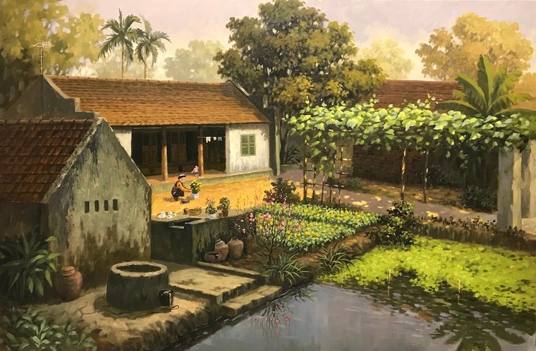 Hồn Tết xưa trong tranh của hoạ sĩ Trần Nguyên ảnh 4