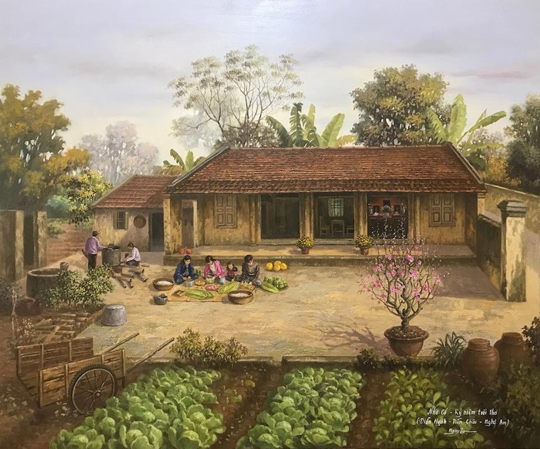 Hồn Tết xưa trong tranh của hoạ sĩ Trần Nguyên ảnh 5