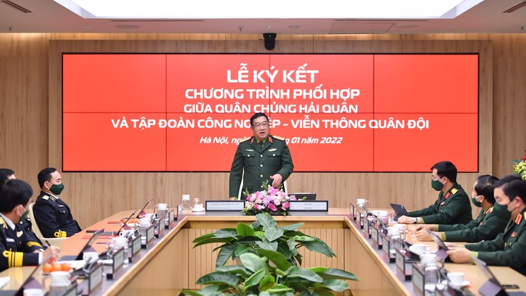 Viettel và Quân chủng Hải quân ký chương trình phối hợp giai đoạn 2022-2025 ảnh 1
