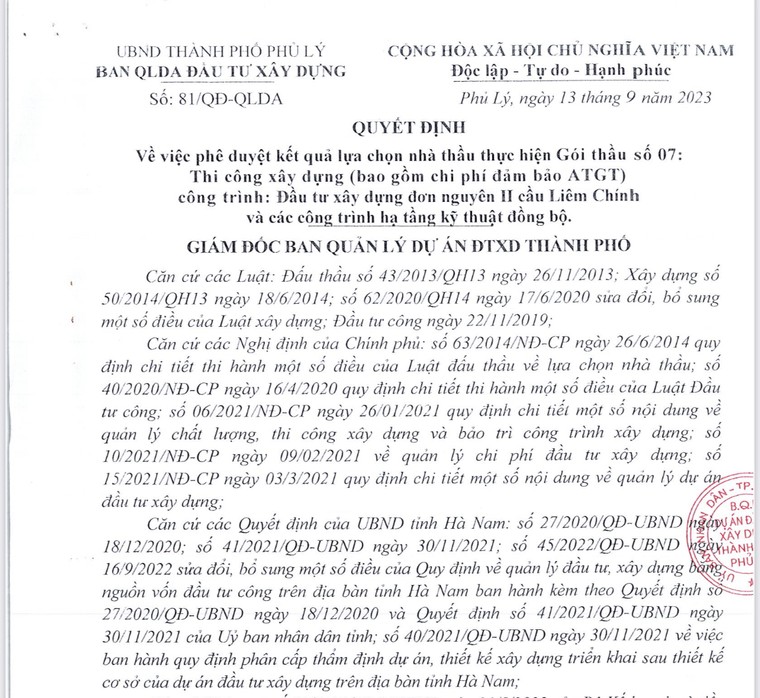 Hà Nam: Doanh nghiệp mang dự án đi thế chấp sau 2 tuần trúng thầu ảnh 1