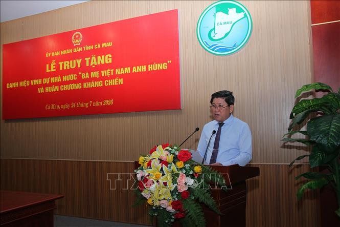 Cà Mau: Truy tặng danh hiệu “Bà mẹ Việt Nam anh hùng” và Huân chương Kháng chiến cho các liệt sĩ ảnh 1