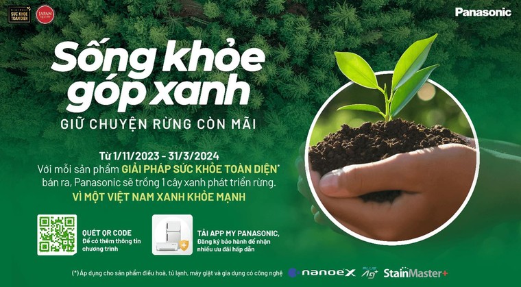 Panasonic Việt Nam tái khởi động chương trình trồng rừng 'Sống khỏe góp xanh 2023' ảnh 2