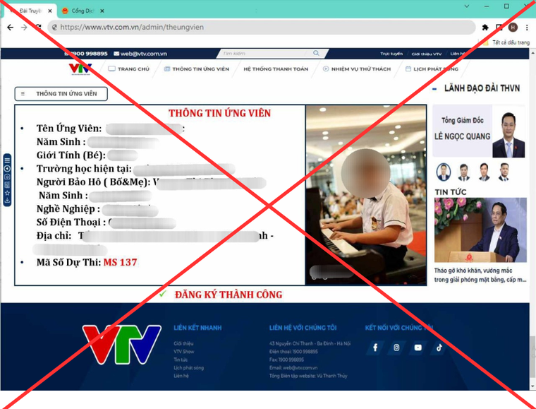 Cảnh báo thủ đoạn lừa đảo núp bóng cuộc thi cấp quốc gia ảnh 2