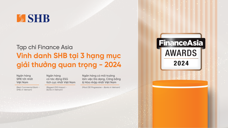 SHB chiến thắng 03 giải thưởng quan trọng tại FinanceAsia Awards 2024 ảnh 1