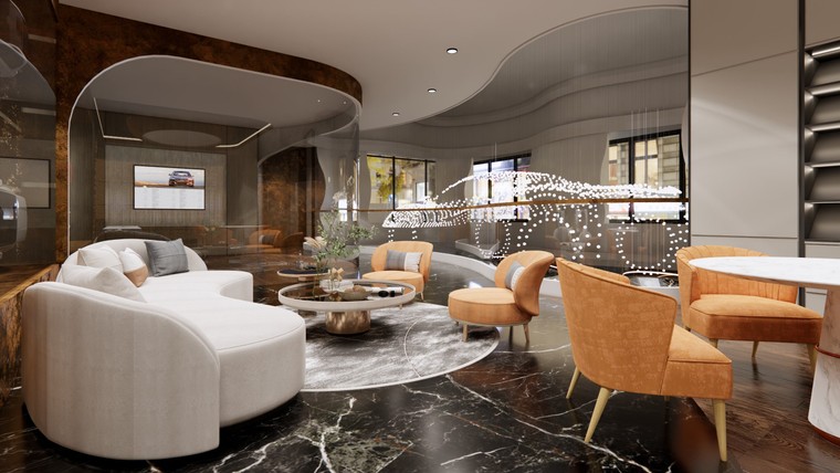 Độc đáo không gian thiết kế cà phê và showroom ôtô ảnh 4