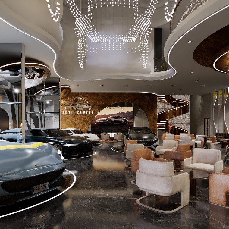 Độc đáo không gian thiết kế cà phê và showroom ôtô ảnh 2