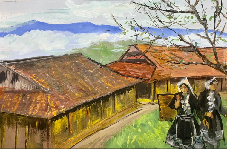 Ngắm cảnh miền núi Đông Bắc qua nét vẽ của nam sinh Gen Z ảnh 3