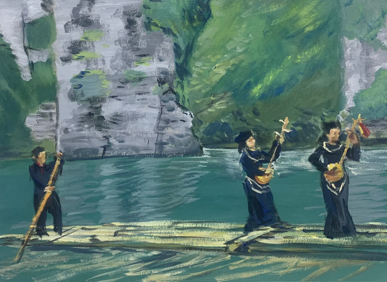 Ngắm cảnh miền núi Đông Bắc qua nét vẽ của nam sinh Gen Z ảnh 5