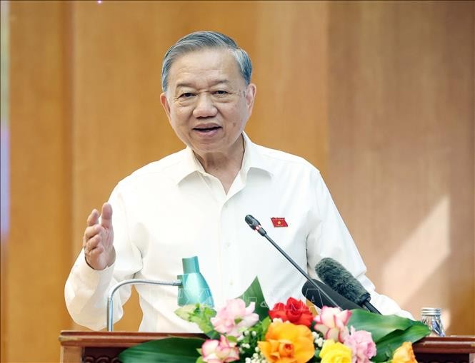 Tổng Bí thư Tô Lâm tiếp xúc cử tri 11 phường Hà Nội ảnh 1