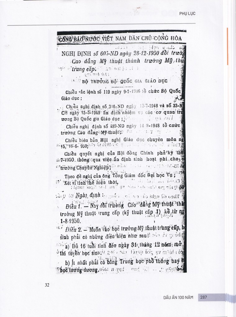 Nhặt sạn Dấu ấn 100 năm Trường Đại học Mỹ thuật Việt Nam - Kỳ 1: Sai lệch về hiệu trưởng và cả tên trường? ảnh 1