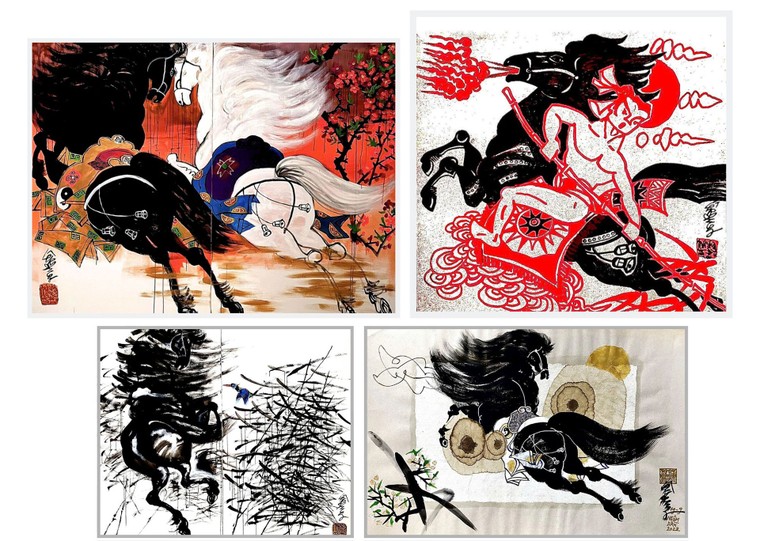 Khép lại Thánh Mã, họa sĩ Lê Trí Dũng bước tiếp với "Tam dương khai thái" ảnh 3