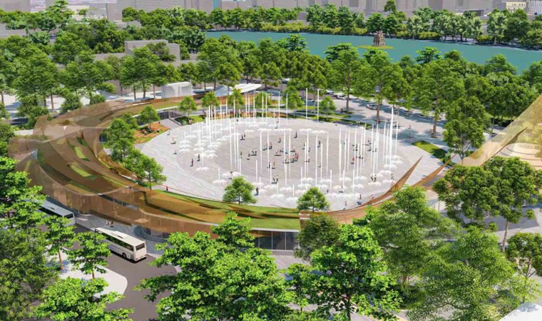 Lộ diện mặt bằng công viên ven hồ Hoàn Kiếm sau giải phóng mặt bằng ảnh 1